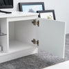 Modern TV Unit Cabinet TV Stand - Matt Body & High Gloss Doors LED Light Option