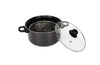 Non Stick Chip Pan Deep Fat Fryer Cooking Pot Frying Basket With Lid