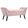 Velvet Chesterfield Ottoman Footstool Bed End Bench Chaise Lounge Window Seat