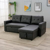 Panana Corner Sofa Bed with Storage PU Leather/Fabric Universal Corner Chaise
