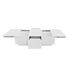 Coffee Table with Hidden Compartment and Storage Drawers for Living Room White