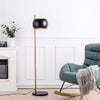 Tall Floor Lamp for Bedroom Living Room, Industrial Standing Lamp, Black Metal u