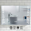 80cm Large Bathroom Mirror with Shaver Socket Demister LED Lights Touch Control