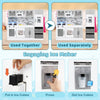 Kids Kitchen Playset Interactive Toy Kitchen & Refrigerator Set-Gray