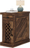 Farmhouse End Table, Narrow Small Side Table with Storage Drawer for Living Room
