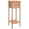 Side Table with Drawer 25x25x60cm Solid Wood Walnut P7Q9