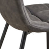 Set of 2 Faux Leather/Suede Dining Chairs Metal Legs Reception Restaurant Chair