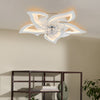 27.1in 5 Head Ceiling Fan Light 3 Color Dimmable 6 Speed Chandelier w/APP&Remote
