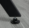 Space Saving Vintage Round Kitchen Coffee Dining Table Brown Top Black Metal Leg