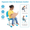 Kids Desk & Chair Set Height Adjustable Study Table with Tilting Tabletop Blue
