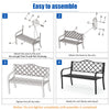 Garden Patio Bench Loveseat Outdoor Decor Furniture Park Bench Chair w/Backrest