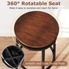 Set of 2 360° Swivel Bar Stools Height Adjustable Kitchen Stools 74/61cm