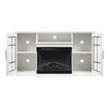 Electric Fireplace 60'' TV Stand Unit Cabinet Fire Logs Heater Flame Living Room