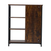 Industrial Wooden Cabinet Storage Sideboard Mesh Door Kitchen Hallway Organizer