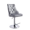 Crushed Velvet Bar Stools Gas Lift Breakfast Barstool Swivel Chairs Kitchen Pub