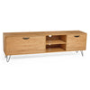 TV Unit Cabinet Stand Wood Effect Large w/ Storage Cupboards & Shelves |