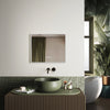 Bathroom LED Mirror with Demister|Clock Display|Dimming Function|3 Colors Lights