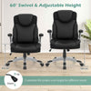 Swivel PU Leather Computer Desk Chair Ergonomic Office Chair-Black