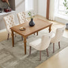 Set of 4 Velvet Fabric Dining Chairs with High Back Wooden Legs for Home Kitchen