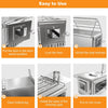 Camp Wood Stove Tent Wood Burning Stove Log with Chimney Pipe Side Racks Gloves