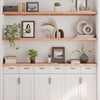 Camerina Wall Shelf Brown 180x40x4 Treated Solid Wood Oak,Wall Shelf, B6B3