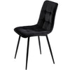 4 Pcs Velvet Dining Chairs Set Soft Padded Seat Metal Leg Office Kitchen Black