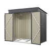 Sturdy Shed Garden Storage Galvanised Metal Steel Sheds w/ DoubeDoor Ventilation