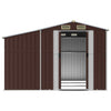 ShCuShan Metal Garden Shed, Galvanized Storage House,Garden Shed Brown V4W5