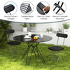 2-Pack Outdoor Folding Chair Heavy Duty Molded Chairs Kitchen Dining Chair Black