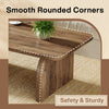 Rectangle Coffee Table, 47-Inch Farmhouse Wooden Center Table for Living Room