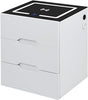 Bedside Table with Wireless Charging Station & 2 USB Port, LED Smart Nightstand