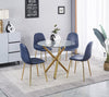2/4/6pcs Faux Leather Velvet Fabric Dining Chairs Metal Chromed Legs Dining Room