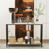 High-end Marble Console Table Sofa Side Table Storage Shelf Hallway Display Rack