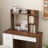 Desk Bookshelf 3-Tier Display Rack Shelving Unit Wood Countertop Hutch w/Shelves