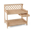 Indoor Outdoor Flower Pot Bench Garden Potting Bench Table-Natural