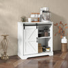 Sliding Barn Door Buffet Sideboard Storage Cabinet Home Bar Living Room Cabinet