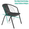 Garden Bistro Furniture Table Rattan Chairs Variable Shape with Umbrella Hole
