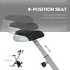 Folding Exercise Bike 8-Level Magnetic Heart Rate Sensor Home Gym Grey Black