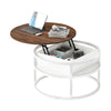 Round Lift Top Coffee Table with Hidden Storage for Living Room, Office