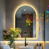 35.4x23.7in LED Bathroom Mirror Backlit Illuminate Wall Mirror Bluetooth Antifog