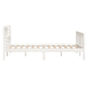 Bed Frame White Solid Wood 120x200 H0H3