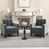 Armchair Velvet Upholstered Accent Chair Tufted Lounge Sofa Comfy Seat Grey