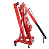 Red Mobile 1 Ton Folding Hydraulic Engine Mechanics Crane Hoist Lift Jack Stand