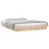 LED Bed Frame 150x200 cm King Size Solid Wood