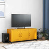 TV Cabinet Stand Unit - Mustard Yellow Cold-rolled Steel Media Console B8F6