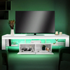LED TV Cabinet Modern Front Side Hight Gloss TV Stand With RGB Ambient Lights
