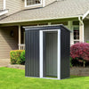 3 X 5FT Metal Garden Shed Pent Roof Outdoor Tools Box Storage House Heavy Duty