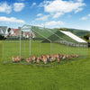 Walk In Chicken Run Galvanized Chicken Coop Hen House w/ Galvanized Frame & Lock