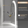 Arched LED Wall Mirror for Bathroom Backlit Anti-fog Time,Temp.Display Bluetooth