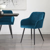 2 Pcs Dining Chairs Velvet/PU Cushion Backrest Seats Reception Armchairs Kitchen